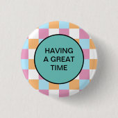 Grappige aangepaste tekst ronde button 3,2 cm (Voorkant)