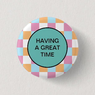 Grappige aangepaste tekst ronde button 3,2 cm