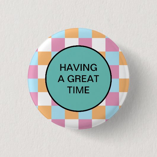 Grappige aangepaste tekst ronde button 3,2 cm (Voorkant)
