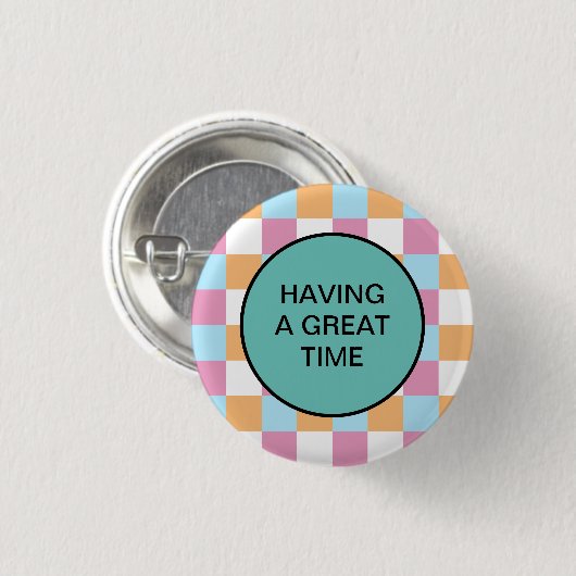 Grappige aangepaste tekst ronde button 3,2 cm (Voorkant /achterkant)
