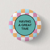 Grappige aangepaste tekst ronde button 3,2 cm (Voorkant)