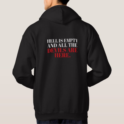 Grappige aangepaste tekst Stijlvol Modern Minimal  Hoodie (Achterkant)