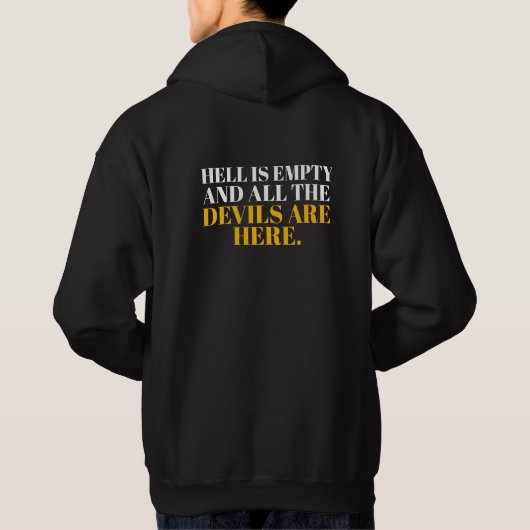 Grappige aangepaste tekst Stijlvol Modern Minimal Hoodie (Achterkant)
