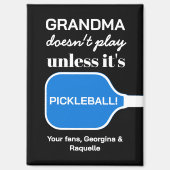 Grappige aangepaste typografie pickleball spelen o magneet (Voorkant)
