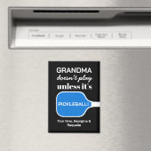 Grappige aangepaste typografie pickleball spelen o magneet (Insitu (Vaatwasser))