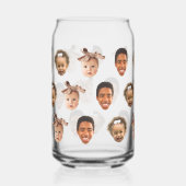 Grappige aangepaste vader van 3 Kinder foto Blikvorm Glas (Links)