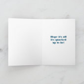 Grappige aangepaste witte eend verjaardagskaart kaart (Binnen)