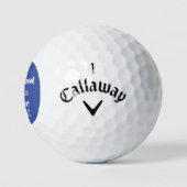 Grappige aangepaste zet-me-neer-tekst golfballen (Logo)