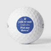 Grappige aangepaste zet-me-neer-tekst golfballen (Voorkant)