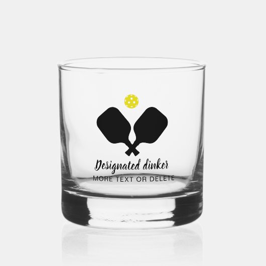 Grappige aangewezen Dinker gepersonaliseerde Pickl Whisky Glas (Voorkant)