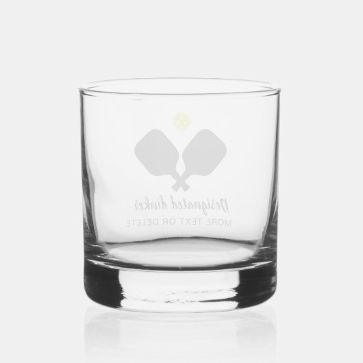 Grappige aangewezen Dinker gepersonaliseerde Pickl Whisky Glas (Achterkant)
