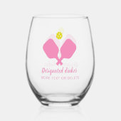 Grappige aangewezen Dinker gepersonaliseerde Pickl Wijnglas Zonder Voet (Achterkant)