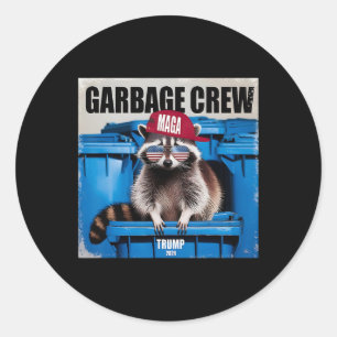 Grappige aanhangers van Trump zijn vuilnisman Joe Ronde Sticker