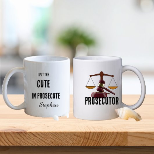 Grappige aanklager advocaat typografie koffiemok