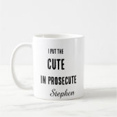 Grappige aanklager advocaat typografie koffiemok (Links)