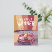 Grappige aankondiging van zwangerschap wint (Staand voorkant)