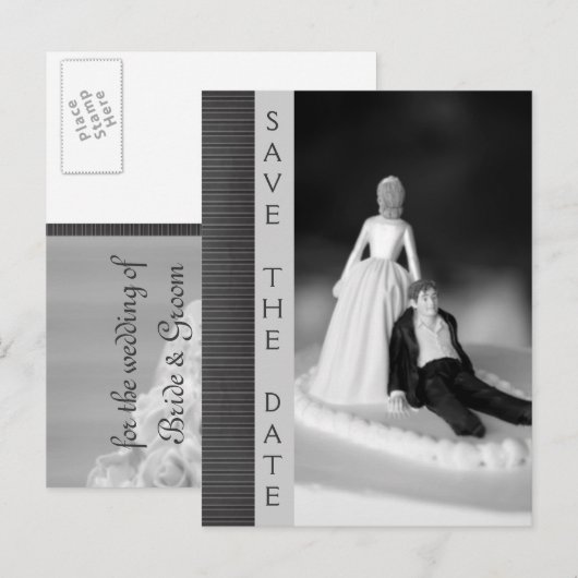 Grappige aankondigingen voor de huwelijksdatum aankondigingskaart (Voorkant / Achterkant)