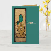 Grappige aanmoedigingskaart kaart (Gele Bloem)