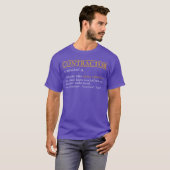 Grappige aannemer definitie verjaardag retro t-shirt (Voorkant volledig)