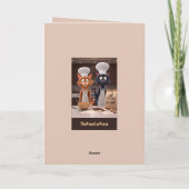Grappige aanpasbare kat thema verjaardag kaart (Achterkant)