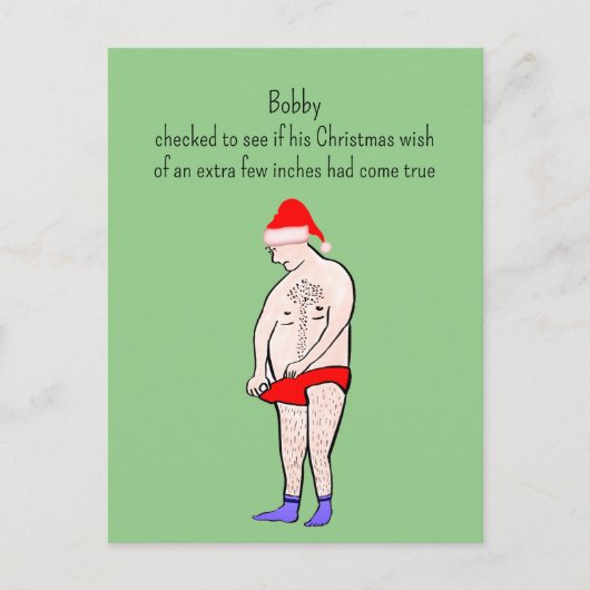 Grappige aanpasbare kerst briefkaart (Voorkant)