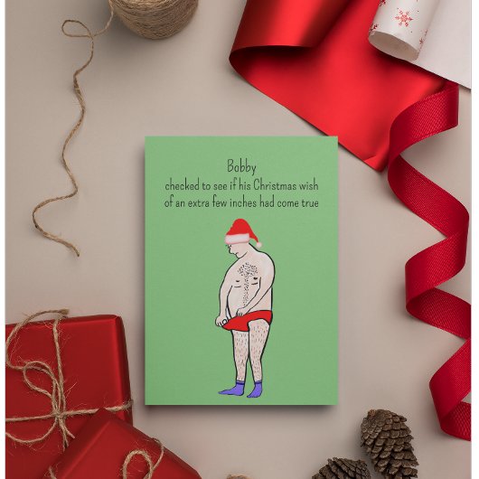 Grappige aanpasbare kerst briefkaart