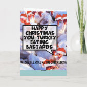 Grappige aanstootgevende slogan Xmas Feestdagen Kaart (Achterkant)