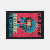 Grappige aanval - Paarse lint voor epilepsie Aware Fleece Deken (Voorkant (Horizontaal))