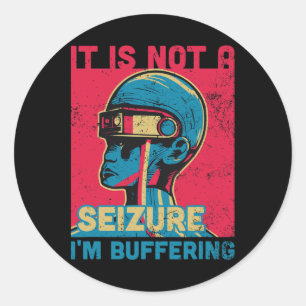 Grappige Aanval - Paarse Lint Voor Epilepsie Bewus Ronde Sticker