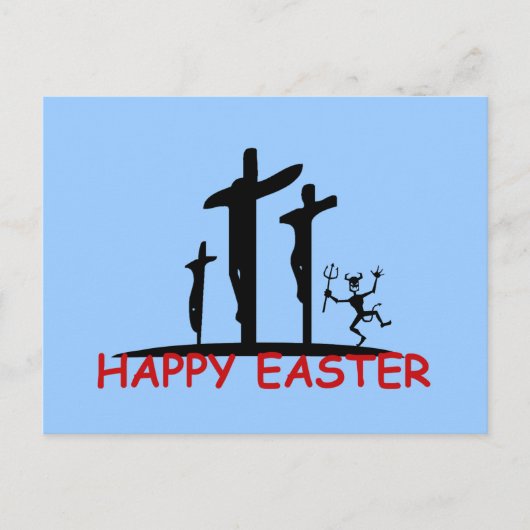 Grappige aanvallende Satan Feestdagenkaart (Voorkant)