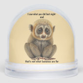 Grappige Aap Banaan Humor Sneeuwbol (Voorkant)