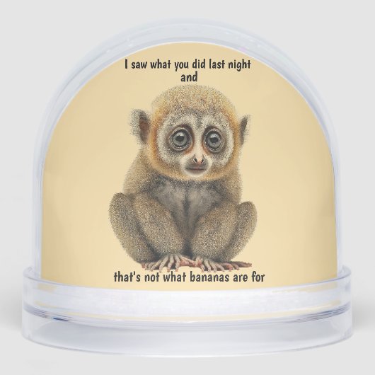 Grappige Aap Banaan Humor Sneeuwbol (Voorkant)