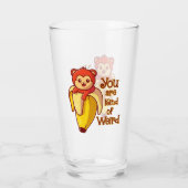 Grappige aap banaan je bent een beetje raar glas (Achterkant)