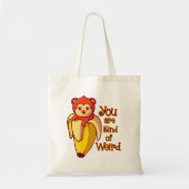 Grappige aap banaan je bent een beetje raar tote bag (Voorkant)