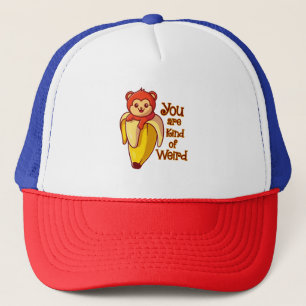 Grappige aap banaan je bent een beetje raar trucker pet