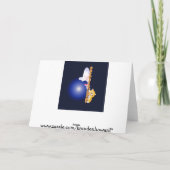 grappige aap bedrijfs zeventigste verjaardagskaart kaart (Achterkant)