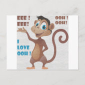 grappige aap briefkaart (Voorkant)