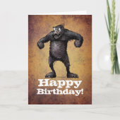 Grappige Aap Custom Gorilla Happy Birthday Kaart (Voorkant)