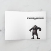 Grappige Aap Custom Gorilla Happy Birthday Kaart (Binnen)
