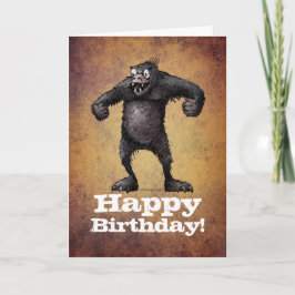 Grappige Aap Custom Gorilla Happy Birthday Kaart