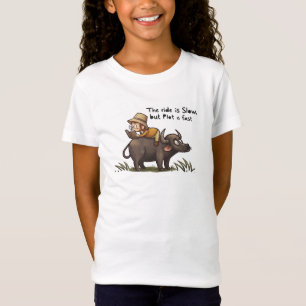 Grappige aap die leest op grafische tee voor buffe t-shirt