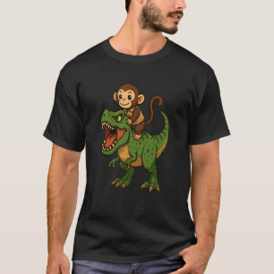 Grappige Aap Dinosaurus Trex Dierenpark Dierenlief T-shirt