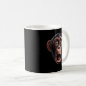 Grappige aap gezicht chimpansee koffiemok (Voorkant rechts)