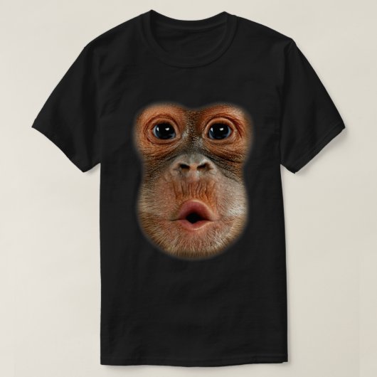 Grappige aap gezicht virale meme kunst t-shirt (Design voorkant)