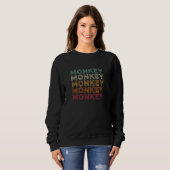 Grappige aap Gorilla Retro Monkey Pullover (Voorkant volledig)