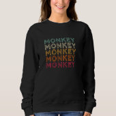 Grappige aap Gorilla Retro Monkey Pullover (Voorkant)