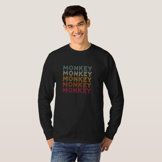 Grappige aap Gorilla Retro Monkey Pullover (Voorkant volledig)
