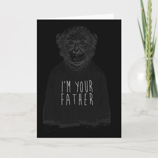 Grappige aap ik ben je vader - Vader vadersdag  Kaart (Voorkant)