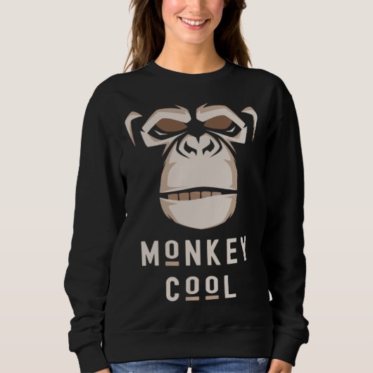 Grappige Aap Koele Fun Chimpan Zee Primate Dier Trui (Voorkant)