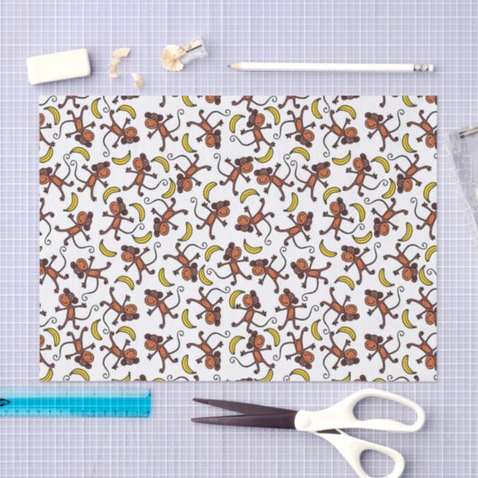 grappige aap-liefhebbers tissuepapier (Craft)